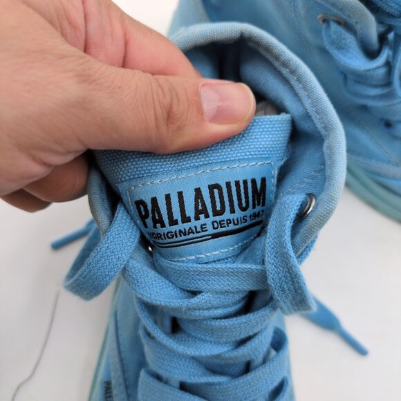 Palladium Pampa Hi Varsity Canvas Boots Blue Women’s 5 / Youth 3.5 Lace Up Retro - Picture 6 of 14